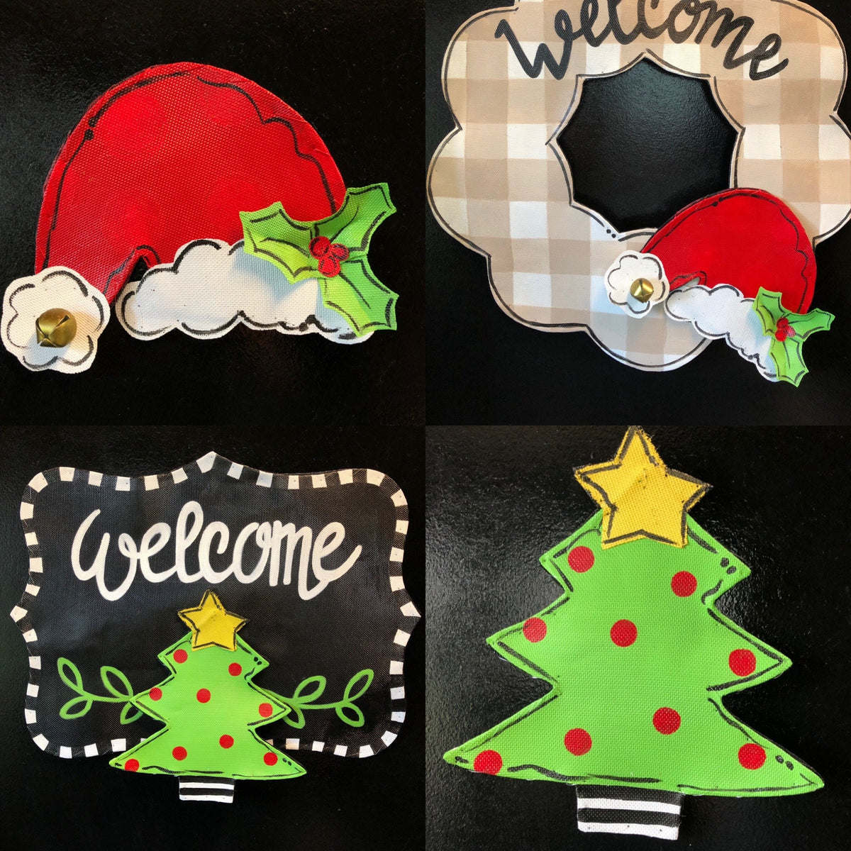Screen Wire Green Buffalo Check Magnet Welcome Door Hanger with Magnetic Attachment Options Wreath Decor
