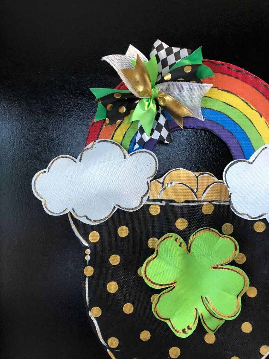 Screen Wire St. Patrick’s Day Pot of Gold with Rainbow