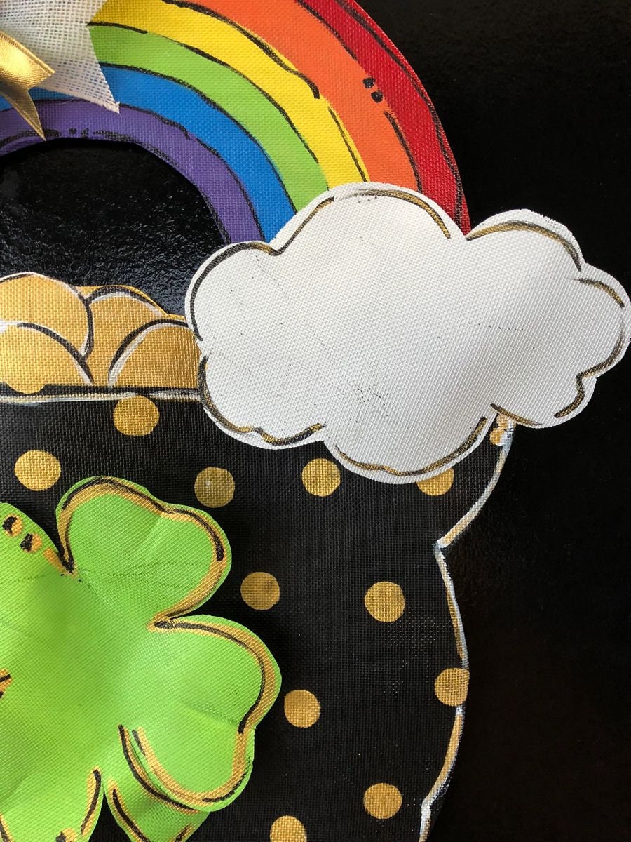 Screen Wire St. Patrick’s Day Pot of Gold with Rainbow