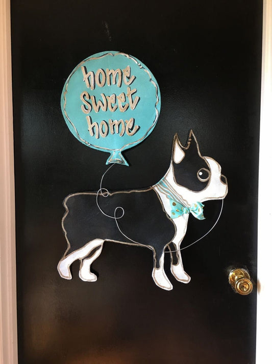 Screen Wire "Home Sweet Home" ANY DOG BREED Doornament Door Hanger Wreath
