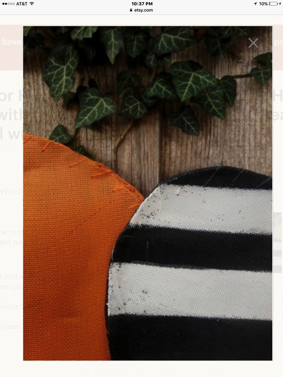 FALL DOOR DECOR / Screen Wire Black and White Striped Heart with Orange Wings and Heart Doornament