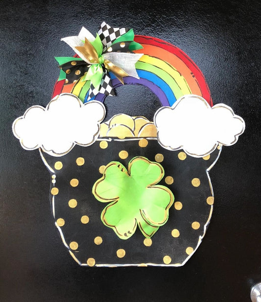 Screen Wire St. Patrick’s Day Pot of Gold with Rainbow