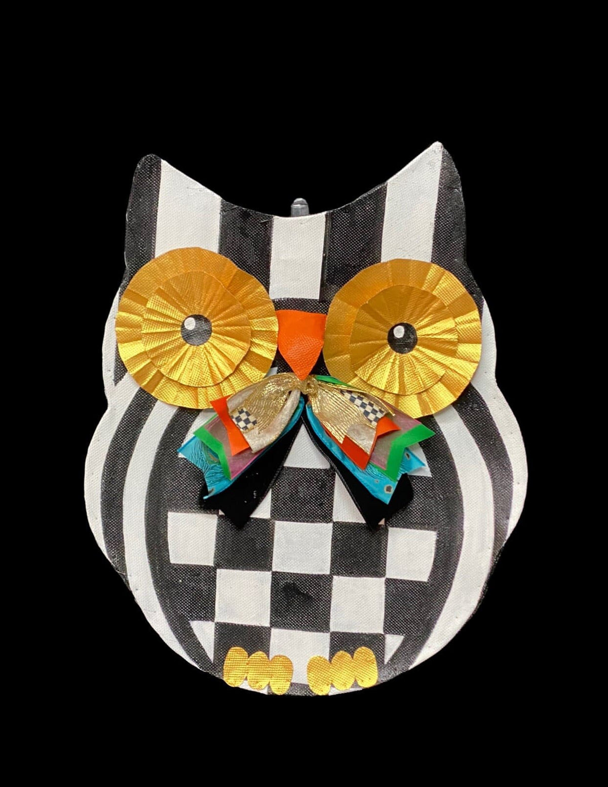 FALL DOOR DECOR / Screen Wire Owl Door Hanger Wreath, Fall Door Hanger Wreath, Door Hanger Wreath
