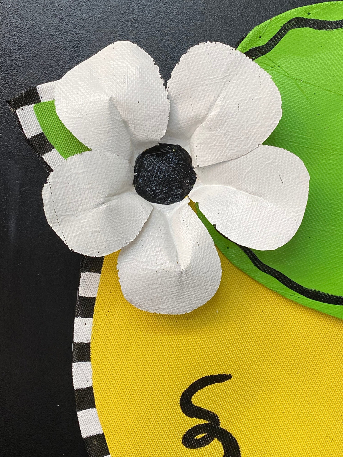 Large Spring Lemon with Leaf and Flower Door Hanger Wreath